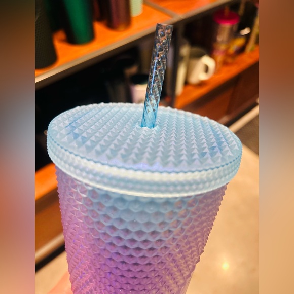 Starbucks Periwinkle Ombre Soft Touch Studded Bling Cup Tumbler 24oz Winter 2024 - Picture 9 of 15